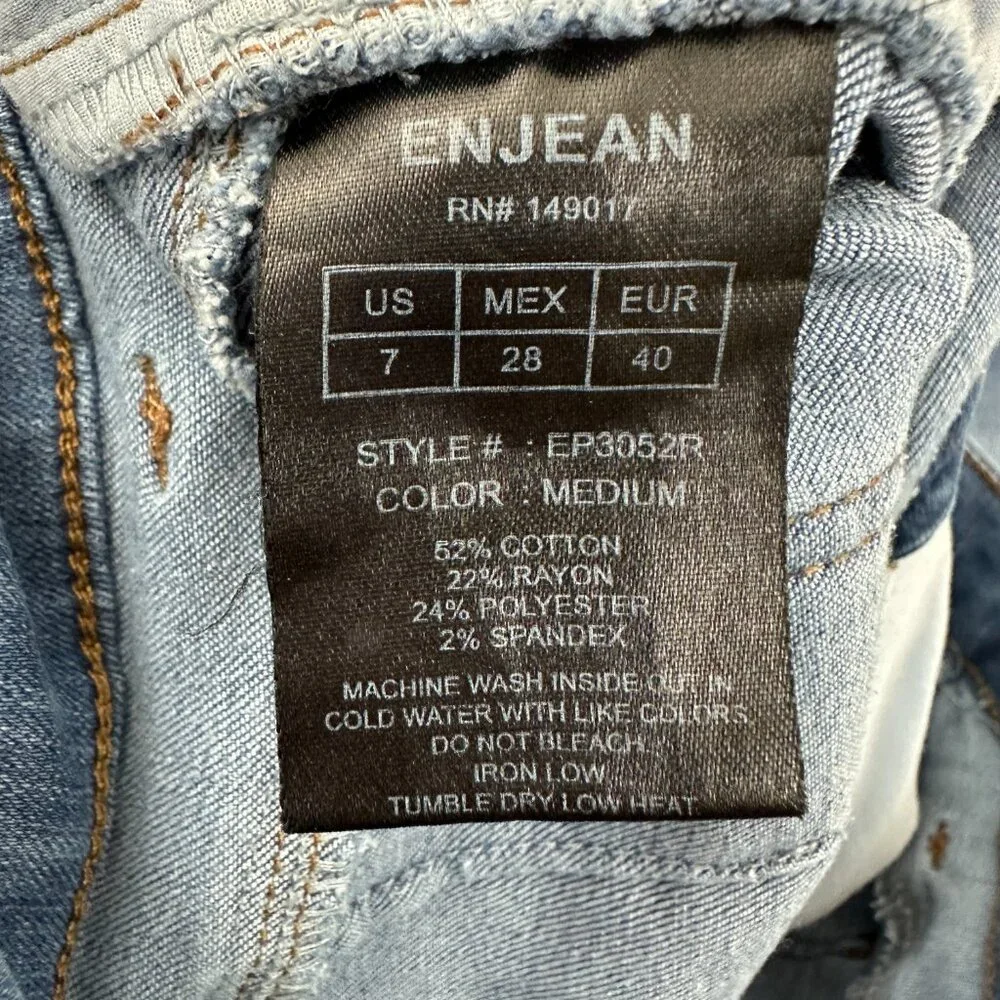 Enjean Skinny Women's size 7 Medium Wash‎ Blue Denim jeans